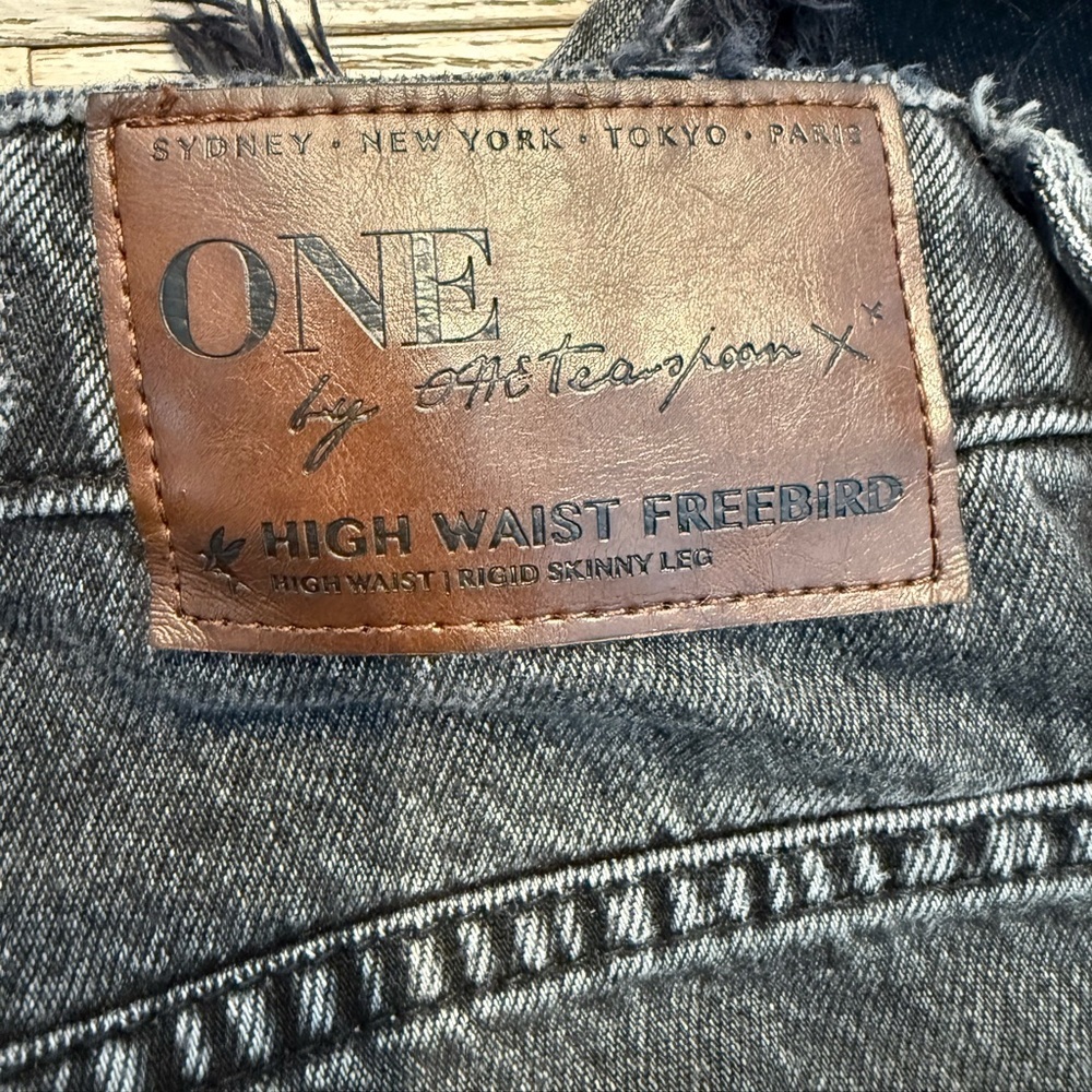 Excellent Condition One Teaspoon Freebird High Waist Skinny Black Jeans Size: 29 - Picture 13 of 14